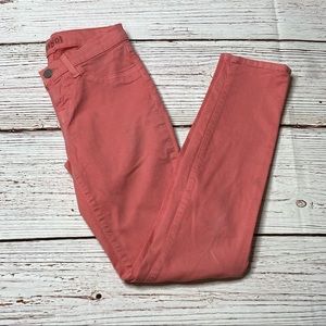 J Brand Denim Skinny Leg Coral Ankle Length Jeans Sz 24